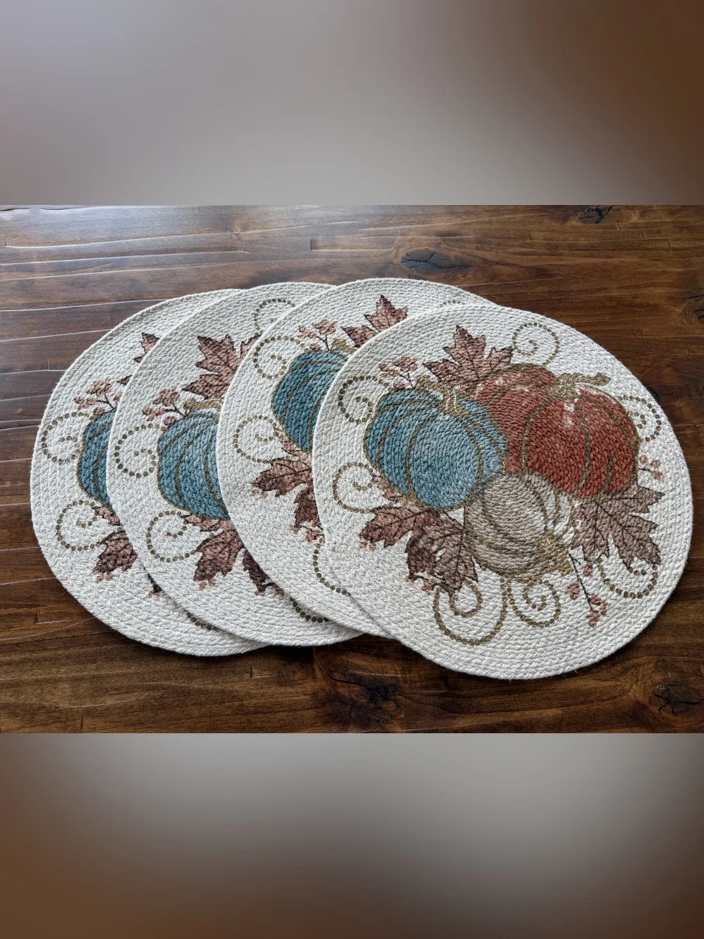 Autumn Pumpkin Braided Placemats